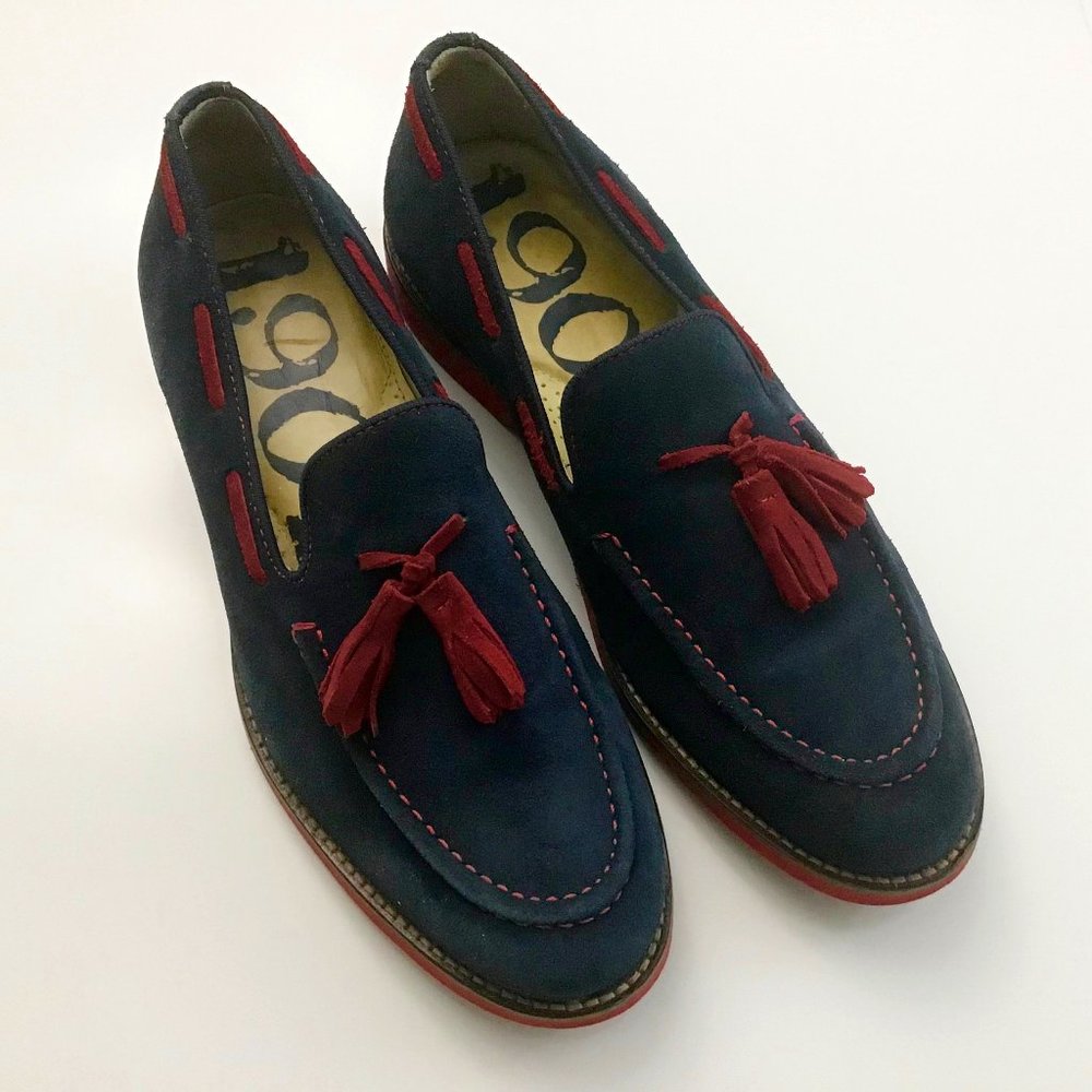 1901 Men's Penny Loafer Shoes Size 7 Blue Red